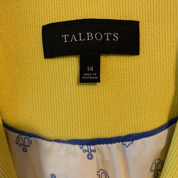 Talbots Women's Yellow Blazer, Size 14 - Picture 5 of 6